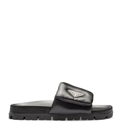 prada slides womens black|prada flatforms.